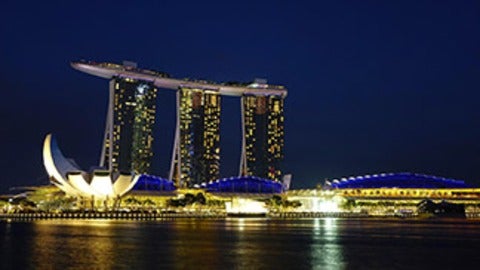 Marina Bay Sands in Singapore at night