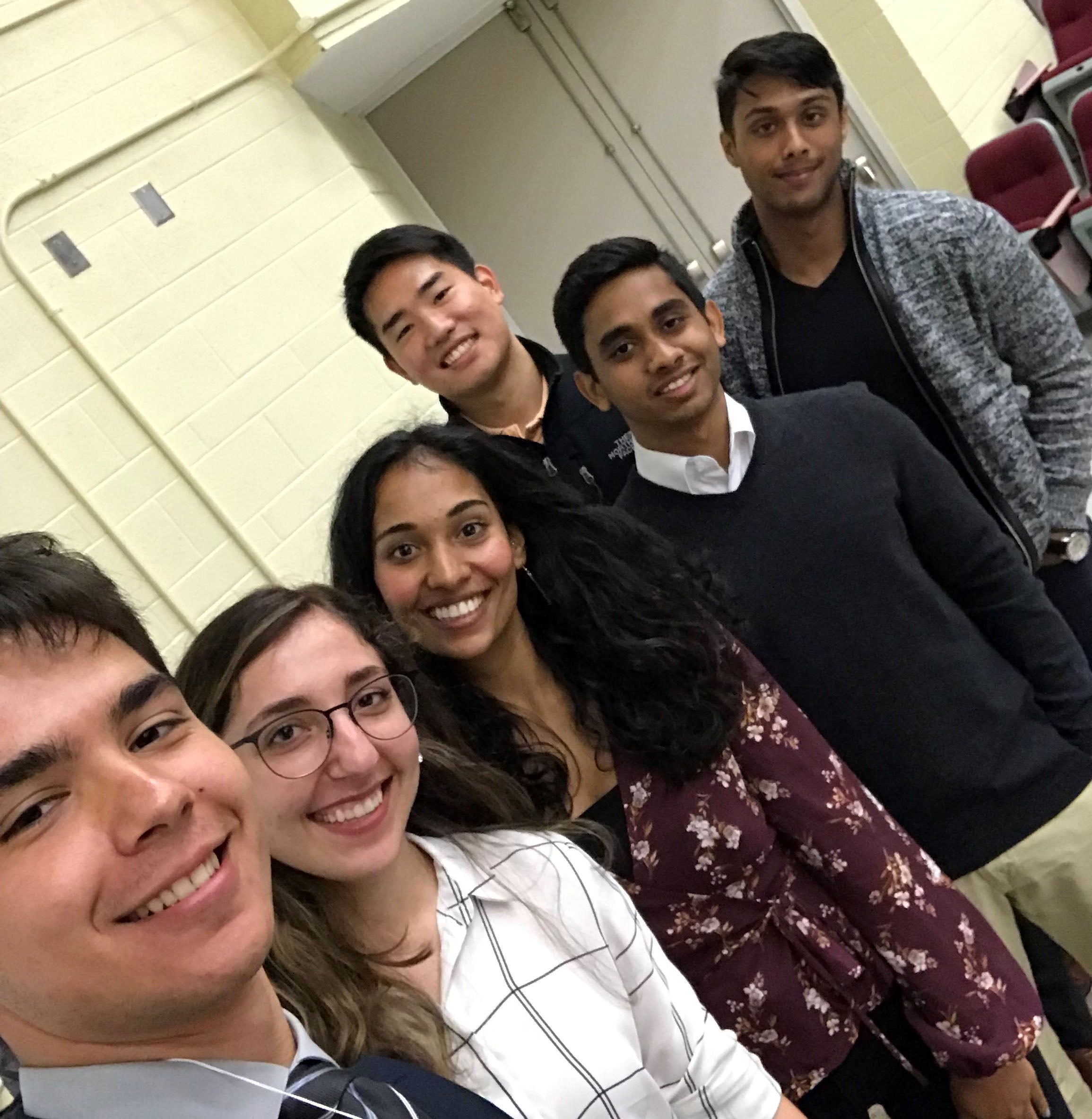 Gabriel taking a selfie with friends at the 2019 Launch Your Career conference.