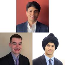 Aditya, Zachary, and Sukhamrit headshots