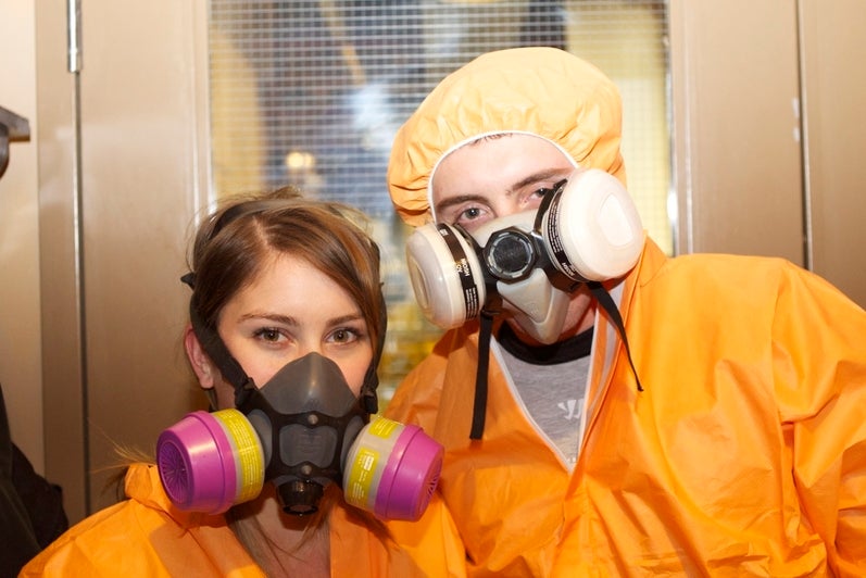 Students dressed as characters from Breaking Bad