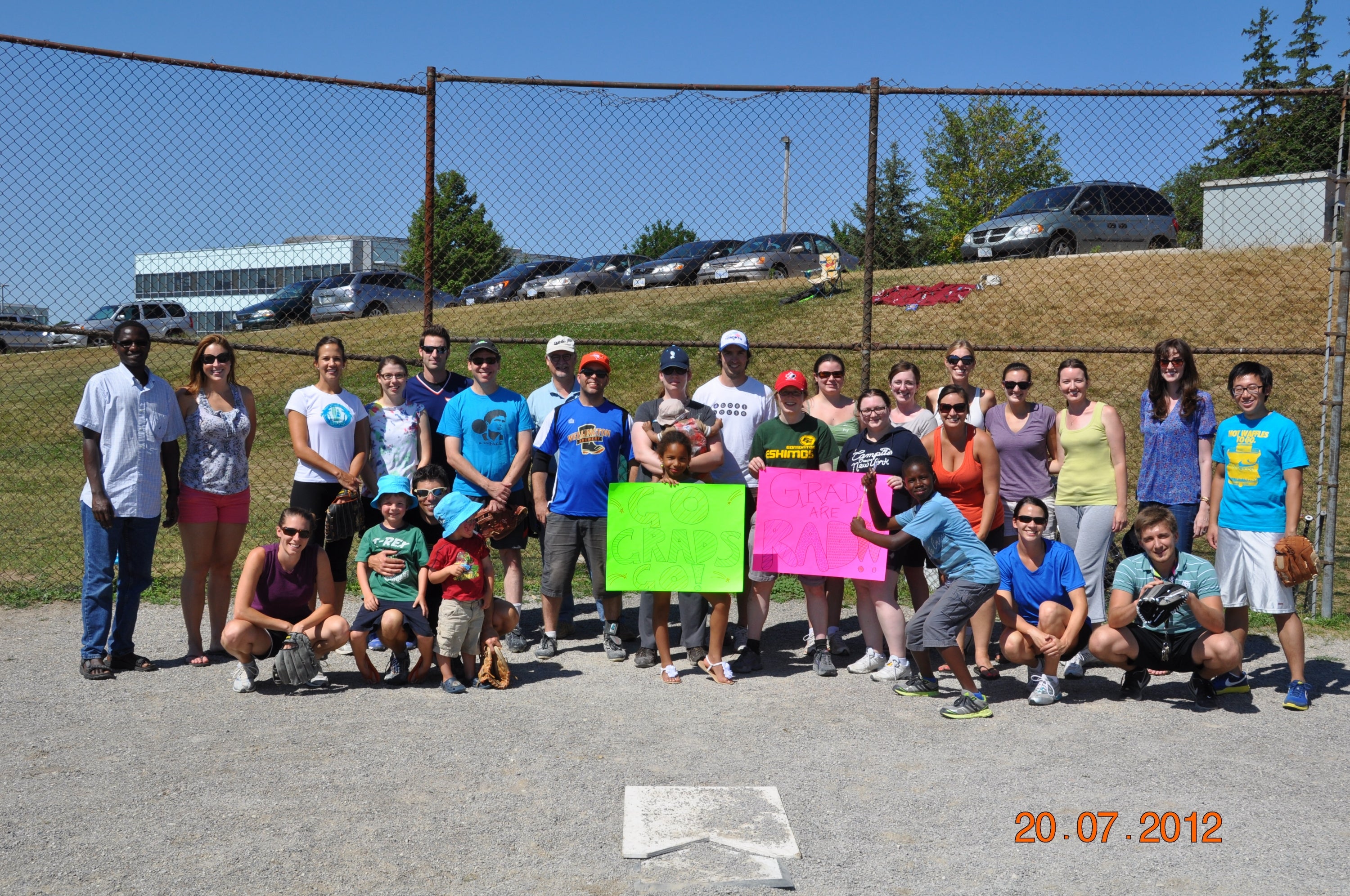 Group picture from 2012 Softball Game