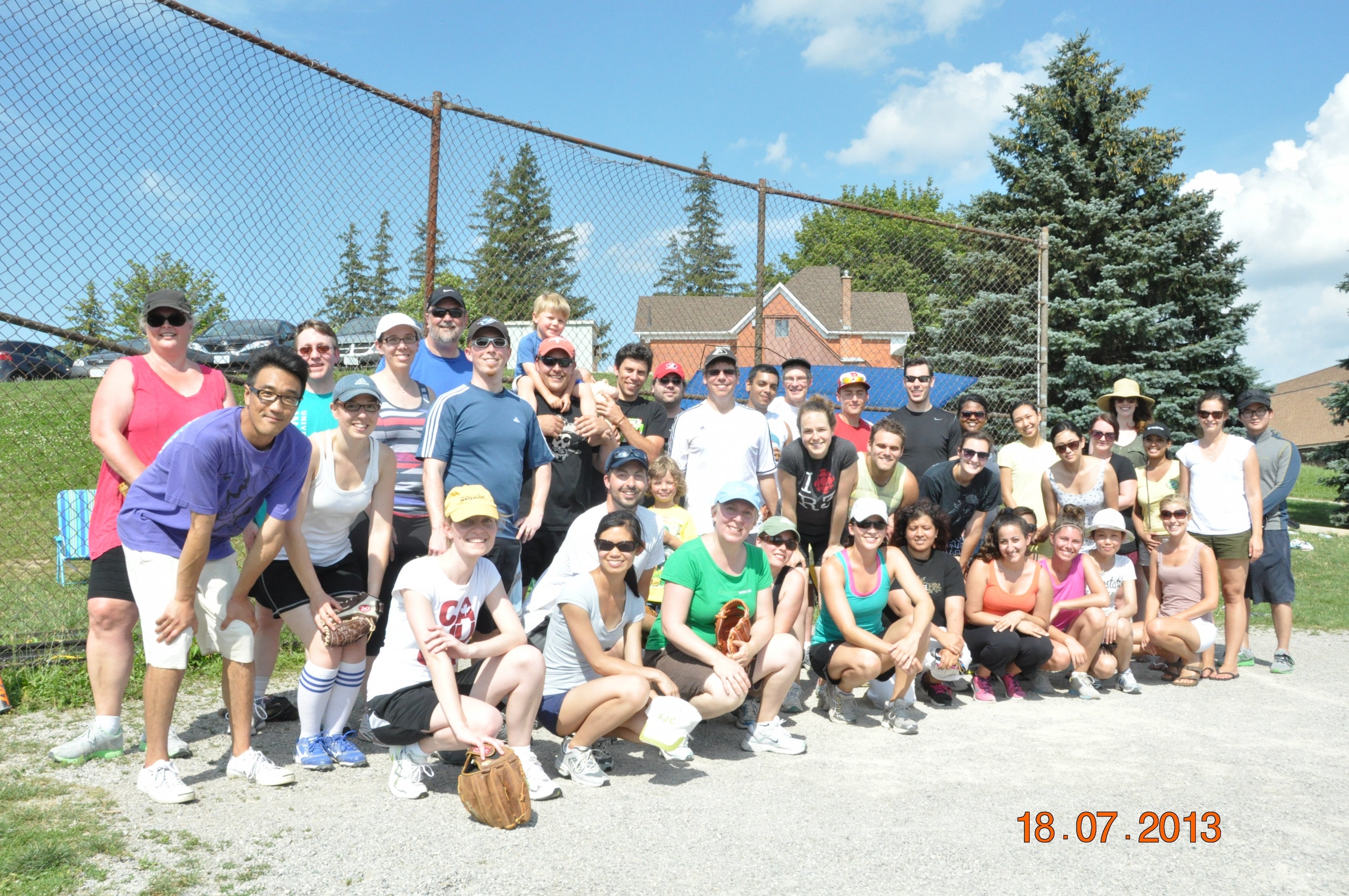 Group picture from 2013 Softball Game