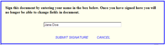 IPT  Submit signature pop up webpage