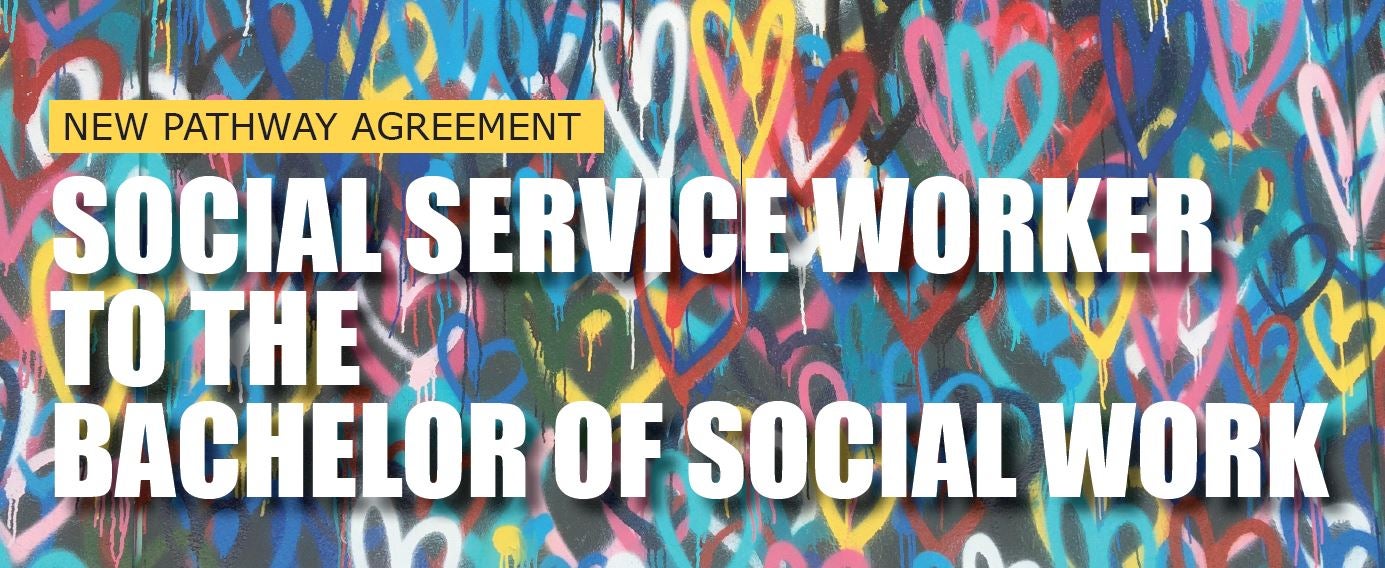 New pathway agreement - social service worker to the bachelor of social work.