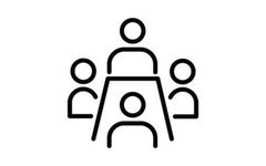 illustration of people sitting around a table