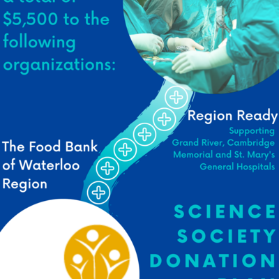 SciSoc donation plan to Region Ready and Waterloo Food Bank