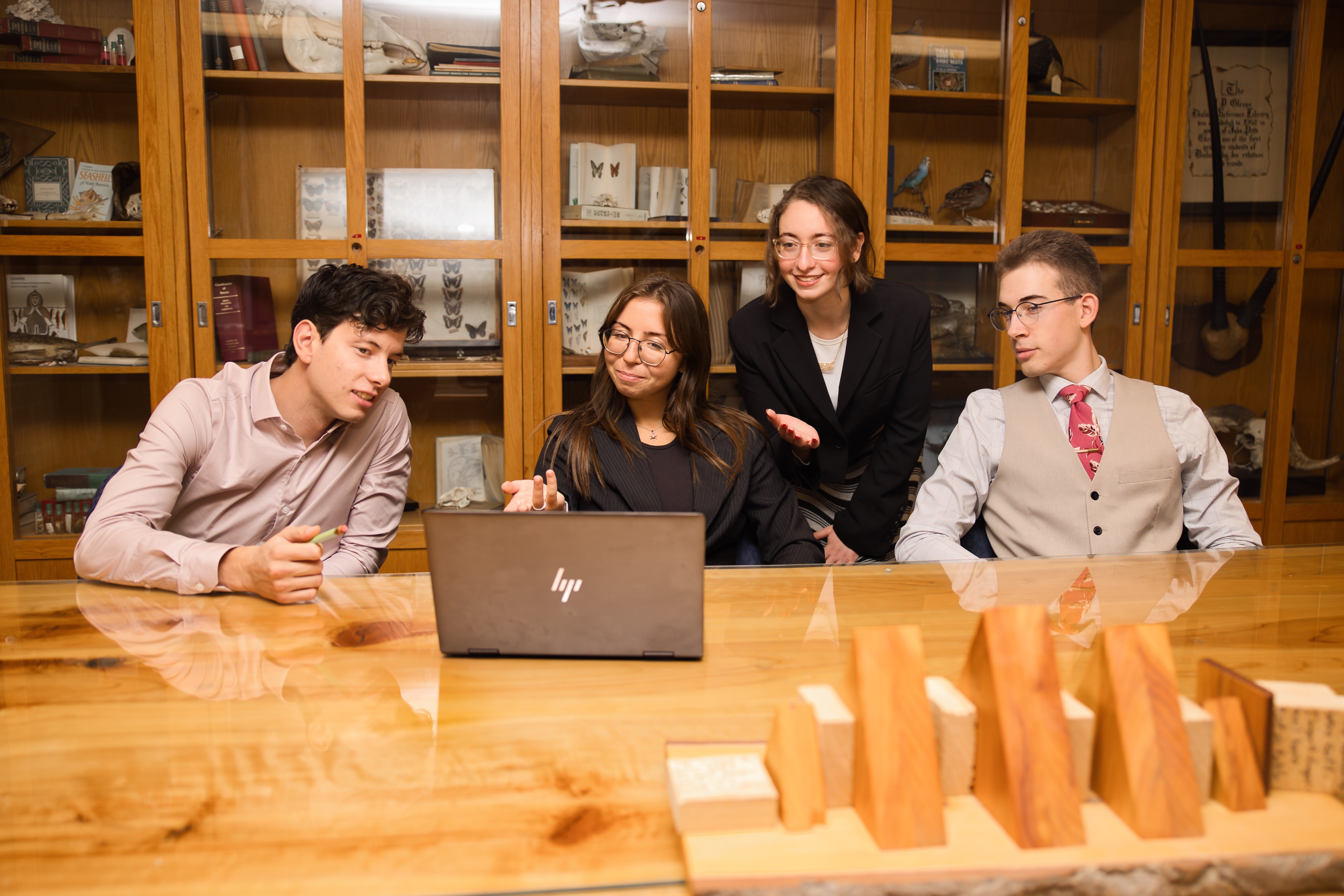 students at desk