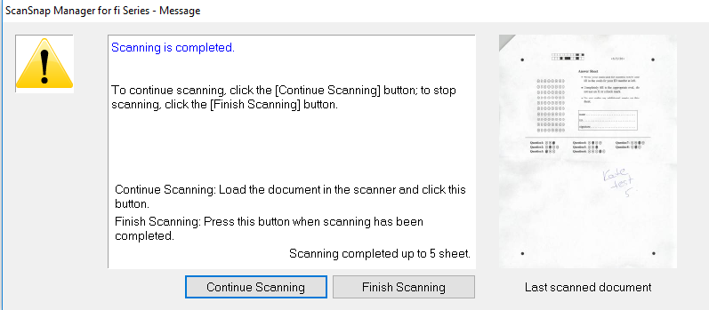 Scanning Complete window.