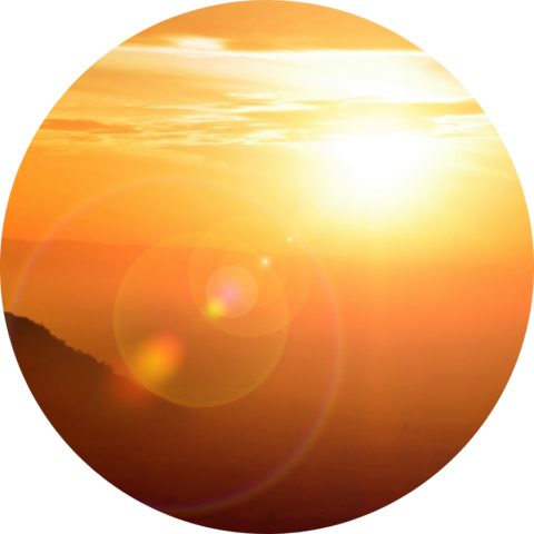 Sunrise on a mountaintop