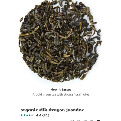 Photo of Organic Silk Jasmine Dragon tea leaves