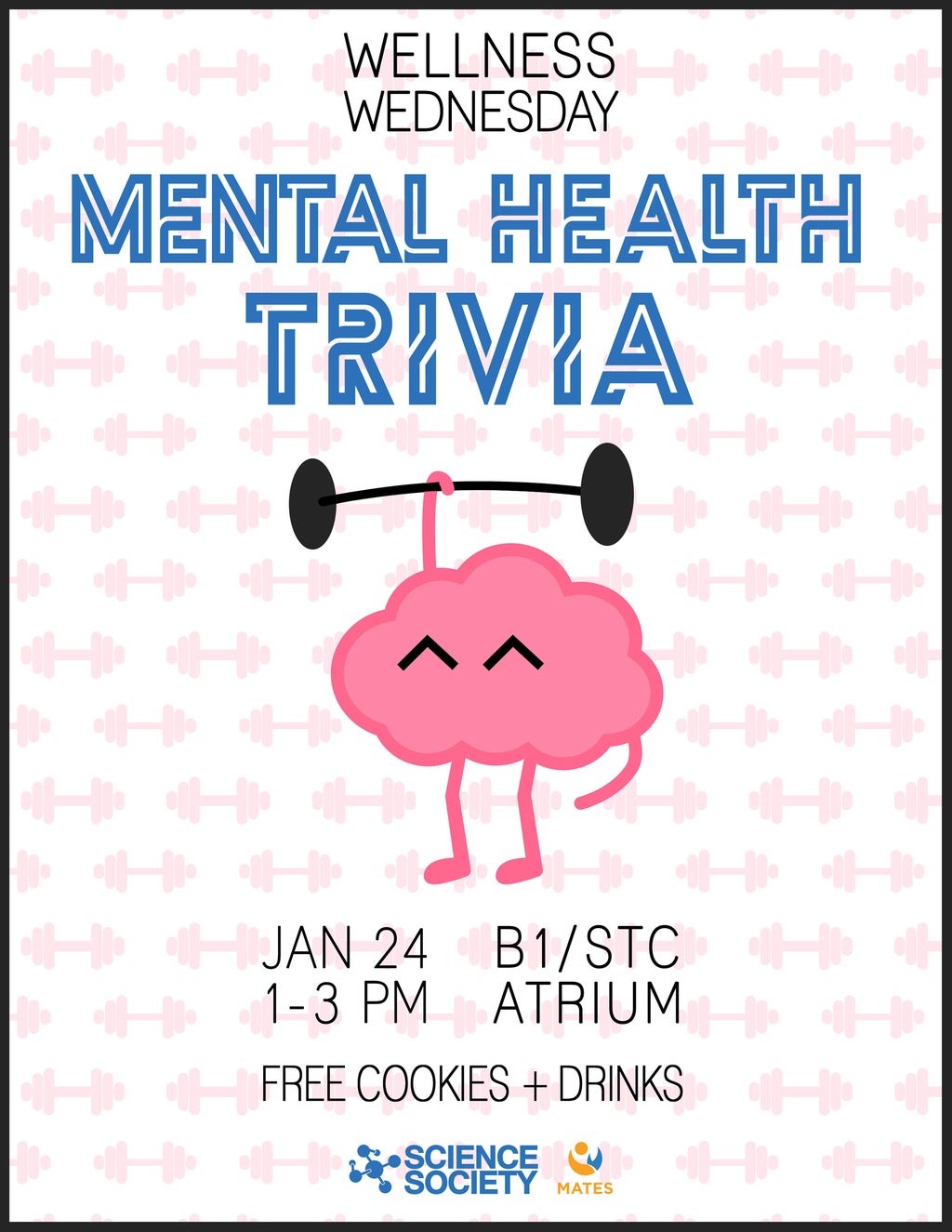 Wellness Wednesday Mental Health Trivia poster
