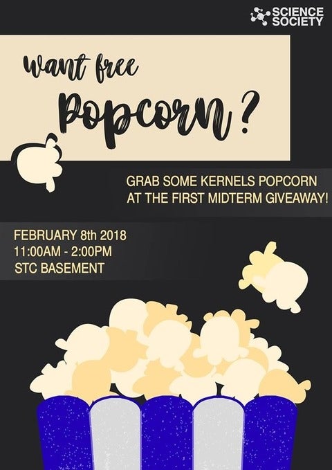 Popcorn Giveaway Poster