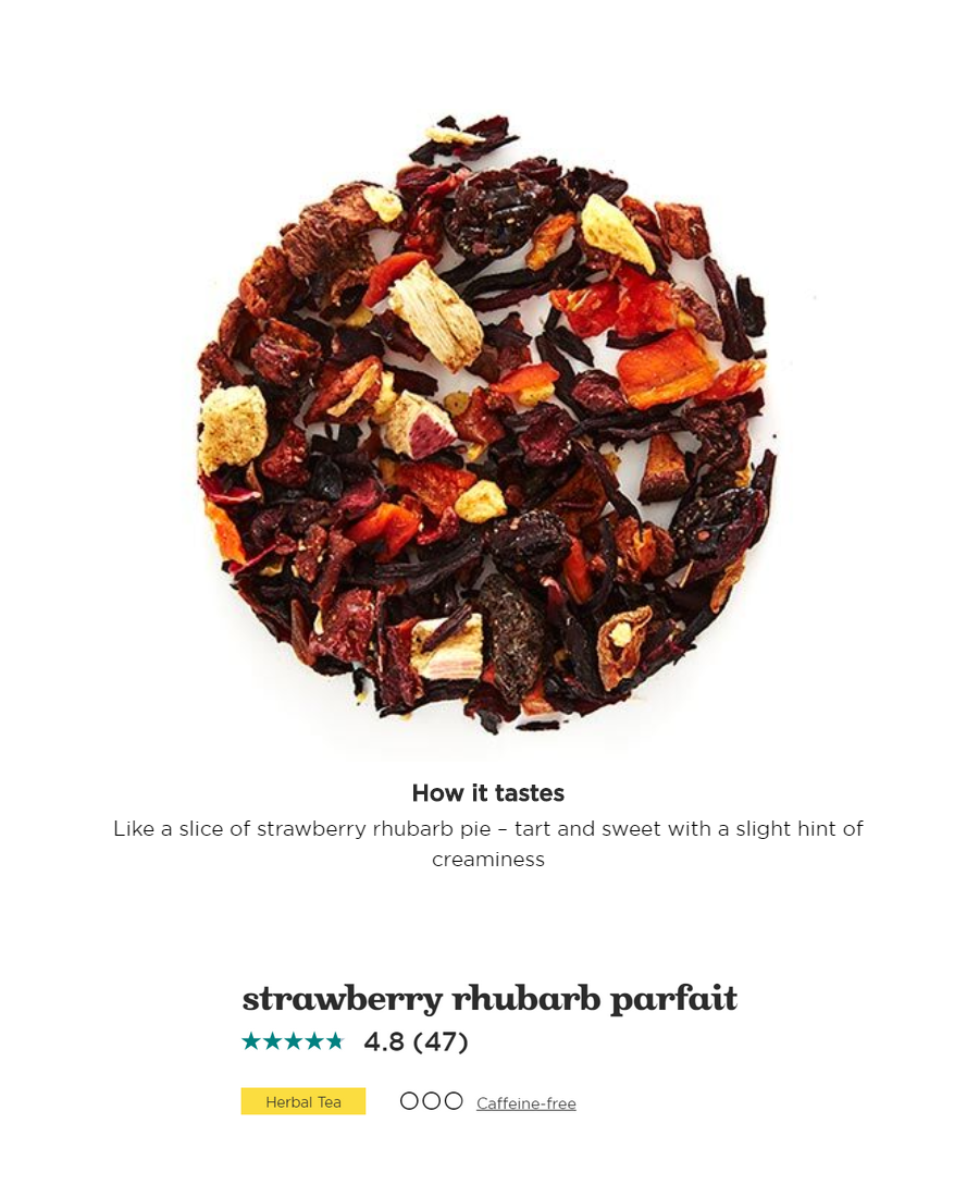 Photo of Strawberry Rhubarb Parfait tea leaves