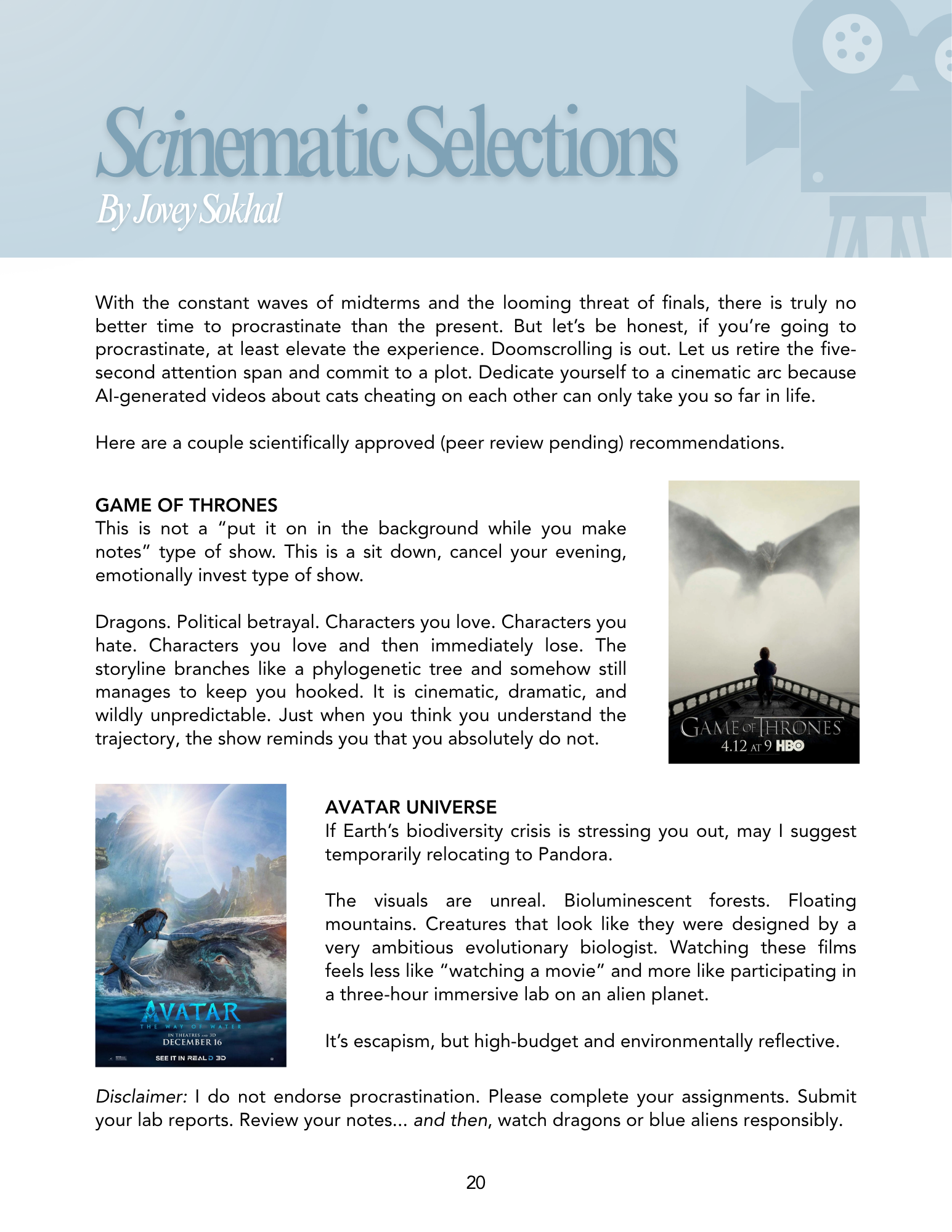 scinematic selections