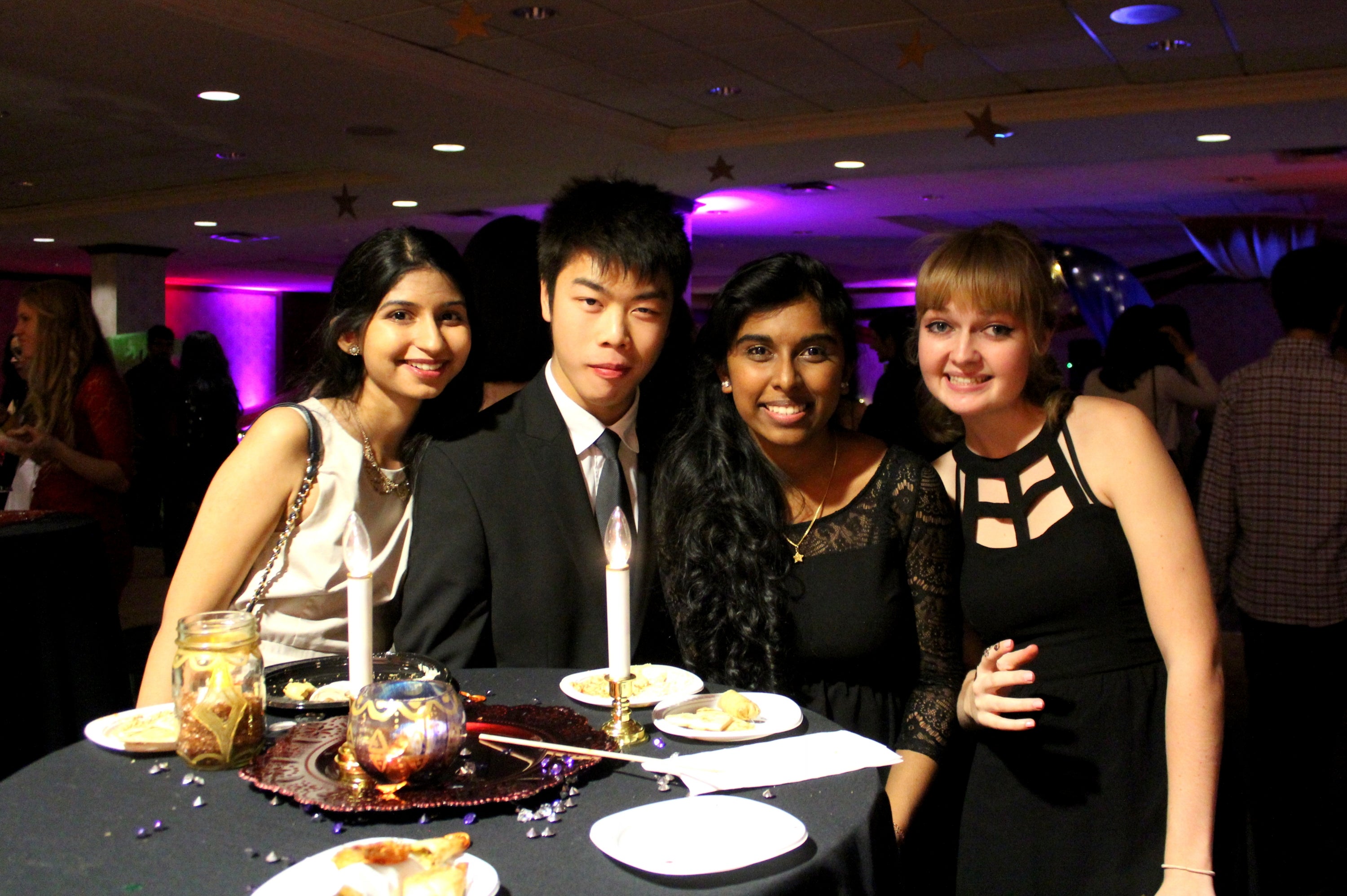 Group of students at SciBall event.
