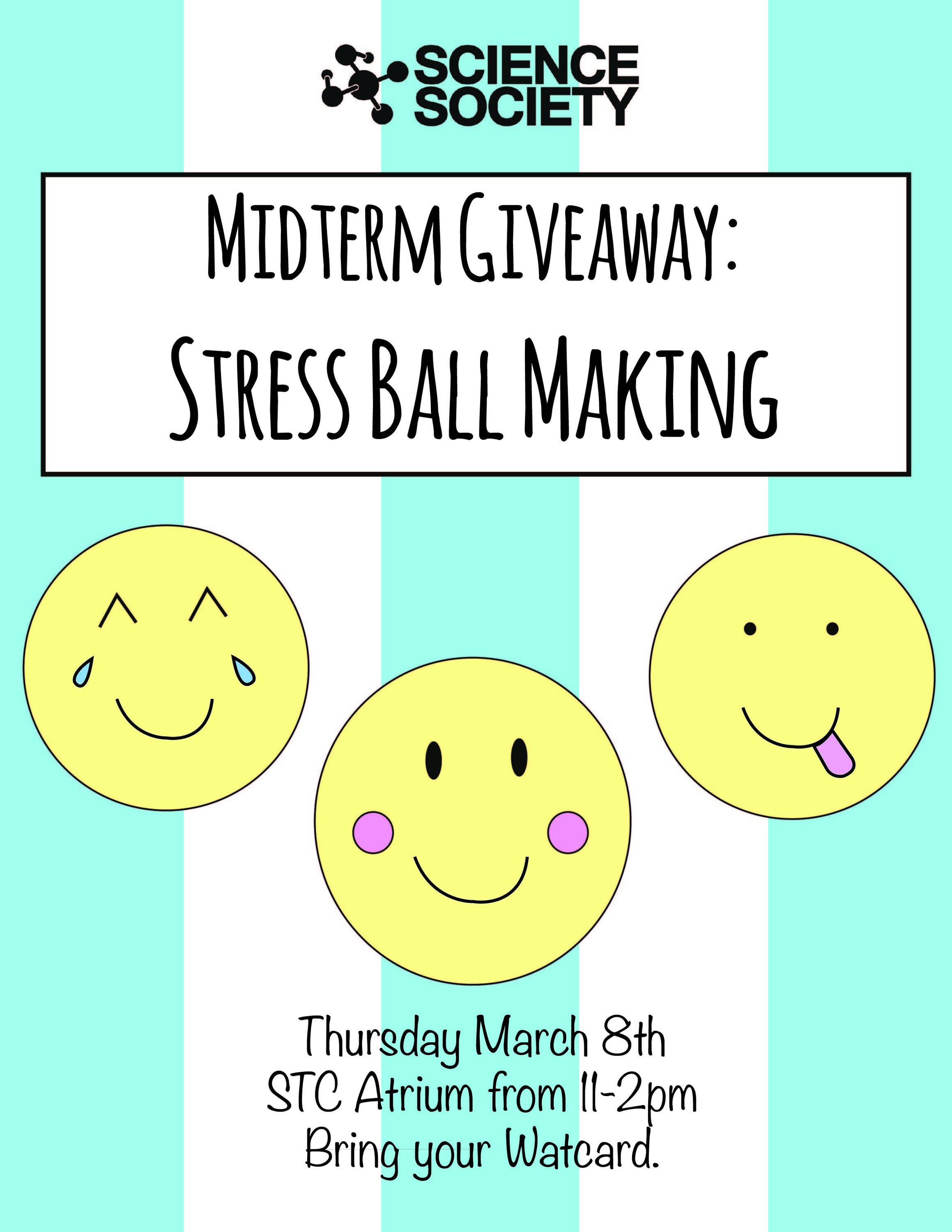 Stress ball giveaway poster