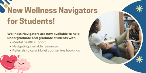 New Wellness Navigators available now for students! Book an appointment below.