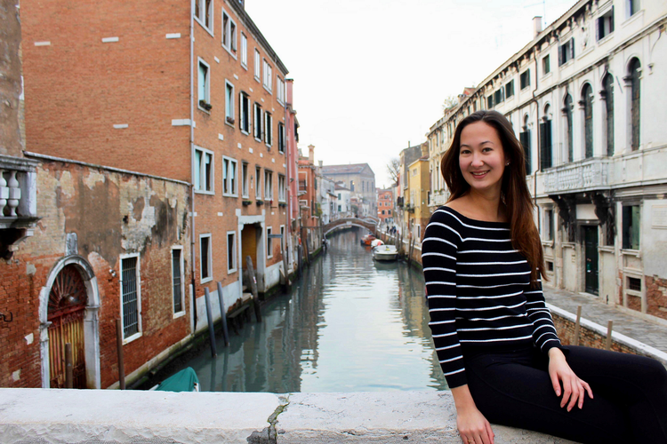 student on exchange in Venice