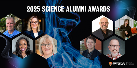 2025 Science Alumni Awards, with 8 headshots