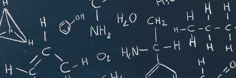 Chemistry notes on blackboard
