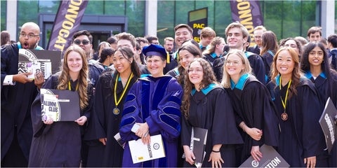 A group of graduates at the summer 2025 convocation