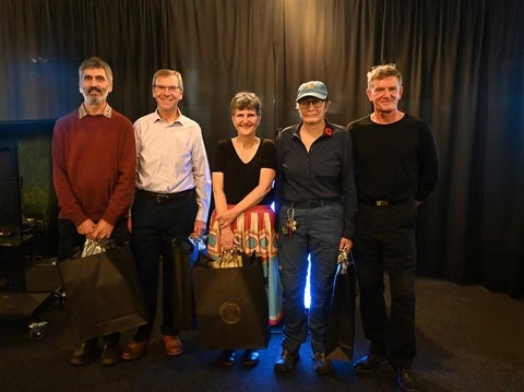 Retiring faculty and staff in the Chemistry department. 