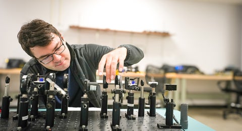 GRant Brassem studying a combination of theoretical physics and high-level mathematics. 