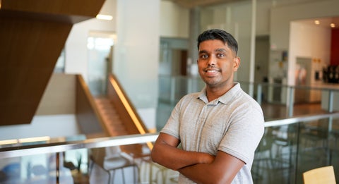 Nithin Aaron at the Institute for Quantum Computing.