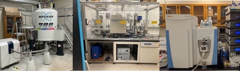 Composite of NMR, Mass spectrometry and X-ray diffraction facilities.