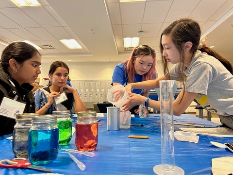 middle school students investigate fluid physics
