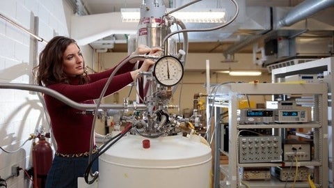 Woman working in lab
