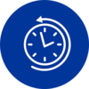 Clock icon with an arrow pointing backwards