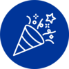 Party popper icon