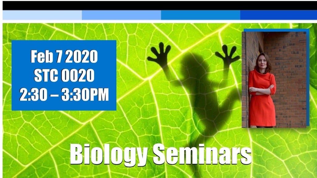 Biology seminar advertisement.