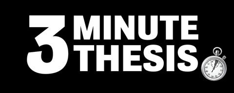 3 minute thesis with a timer icon