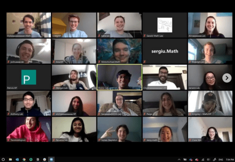 iGEM team picture, showing 25 of the team members in a zoom call