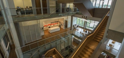 Inside view of the Institute for Quantum Computing building