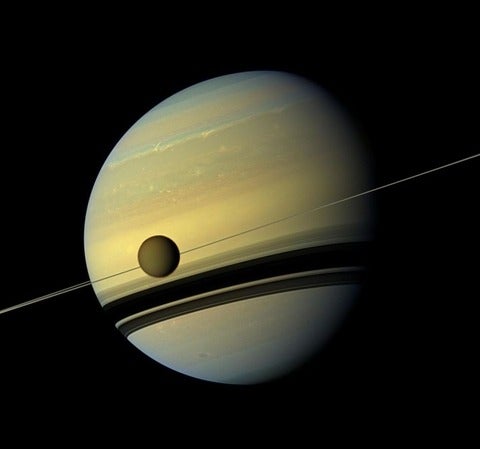 Saturn in orbit 