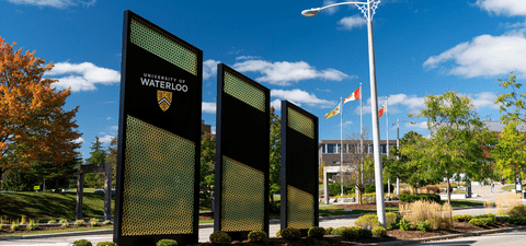 Sign from University of Waterloo campus entrance