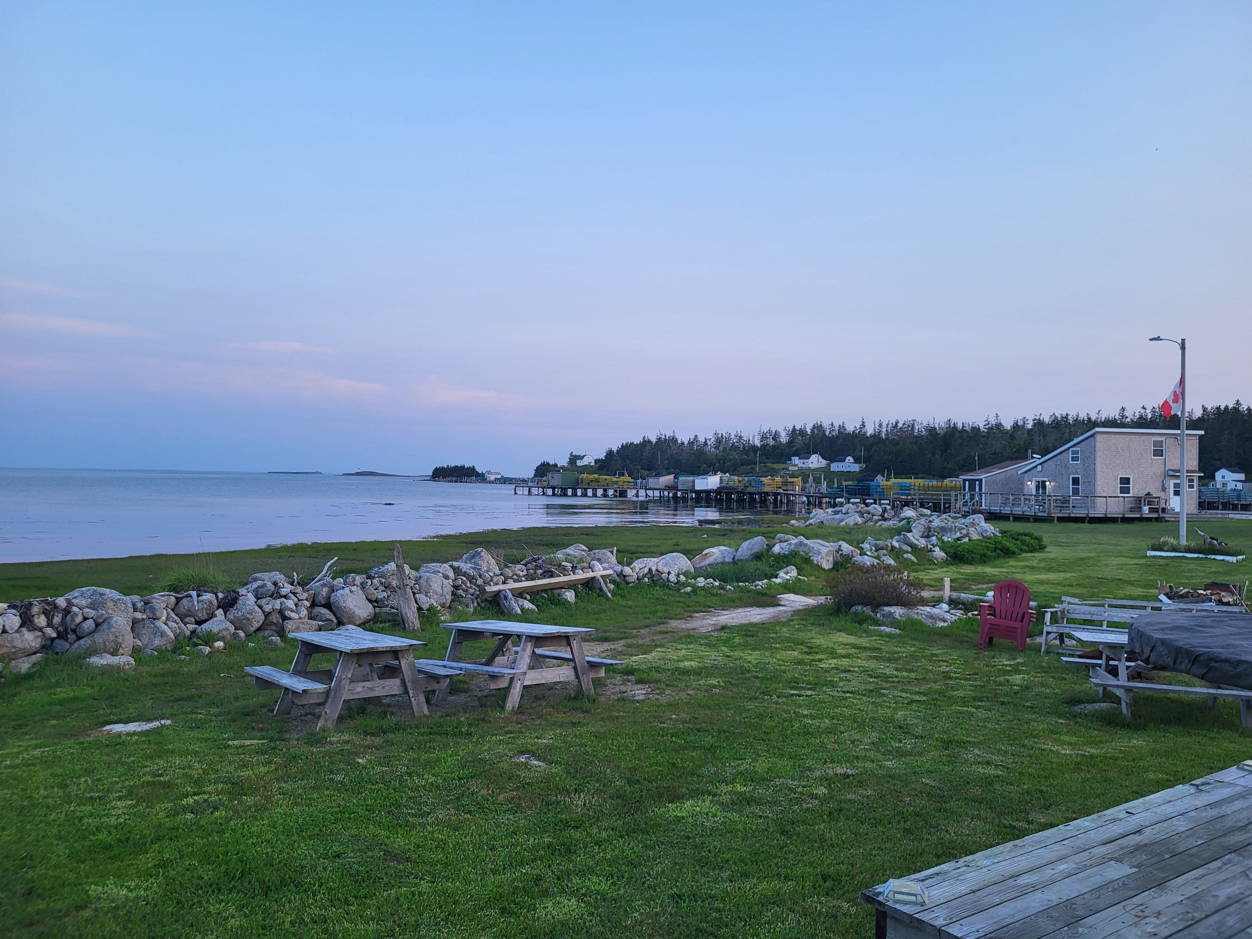 Ocean view from a park in Nova Scotia.