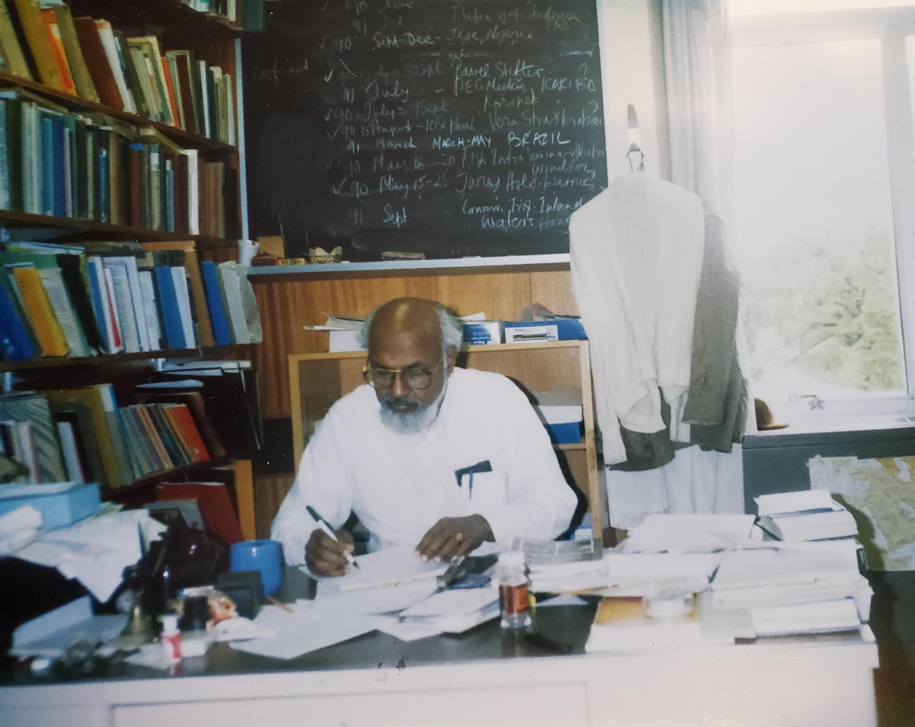 Herbert Fernando in his office at UWaterloo