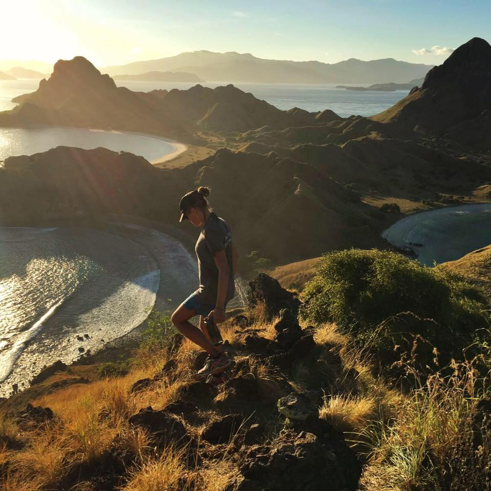 Olga Shmaidenko hiking in Indonesia