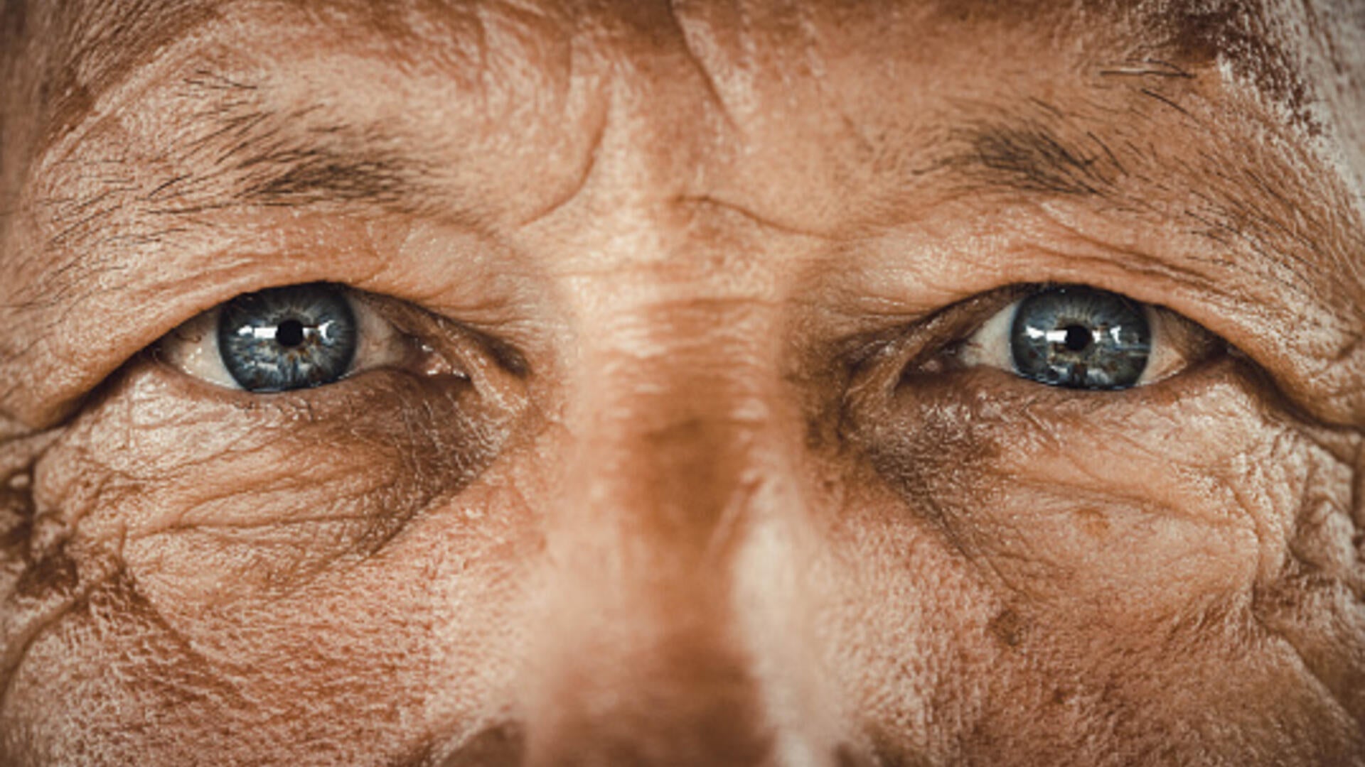 Stock image of a elderly man's eyes