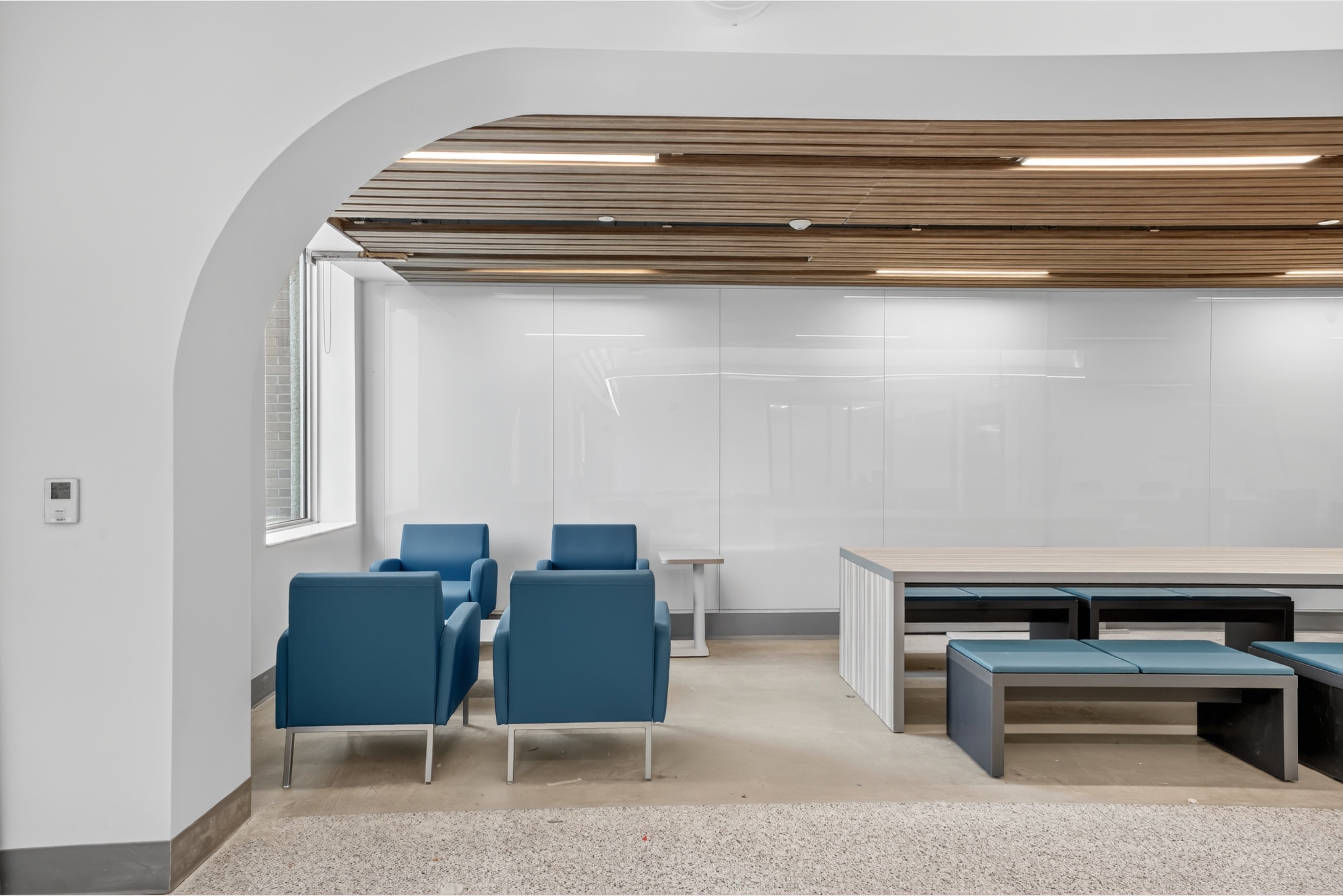 Undergraduate workspace in the new labs in ESC. 