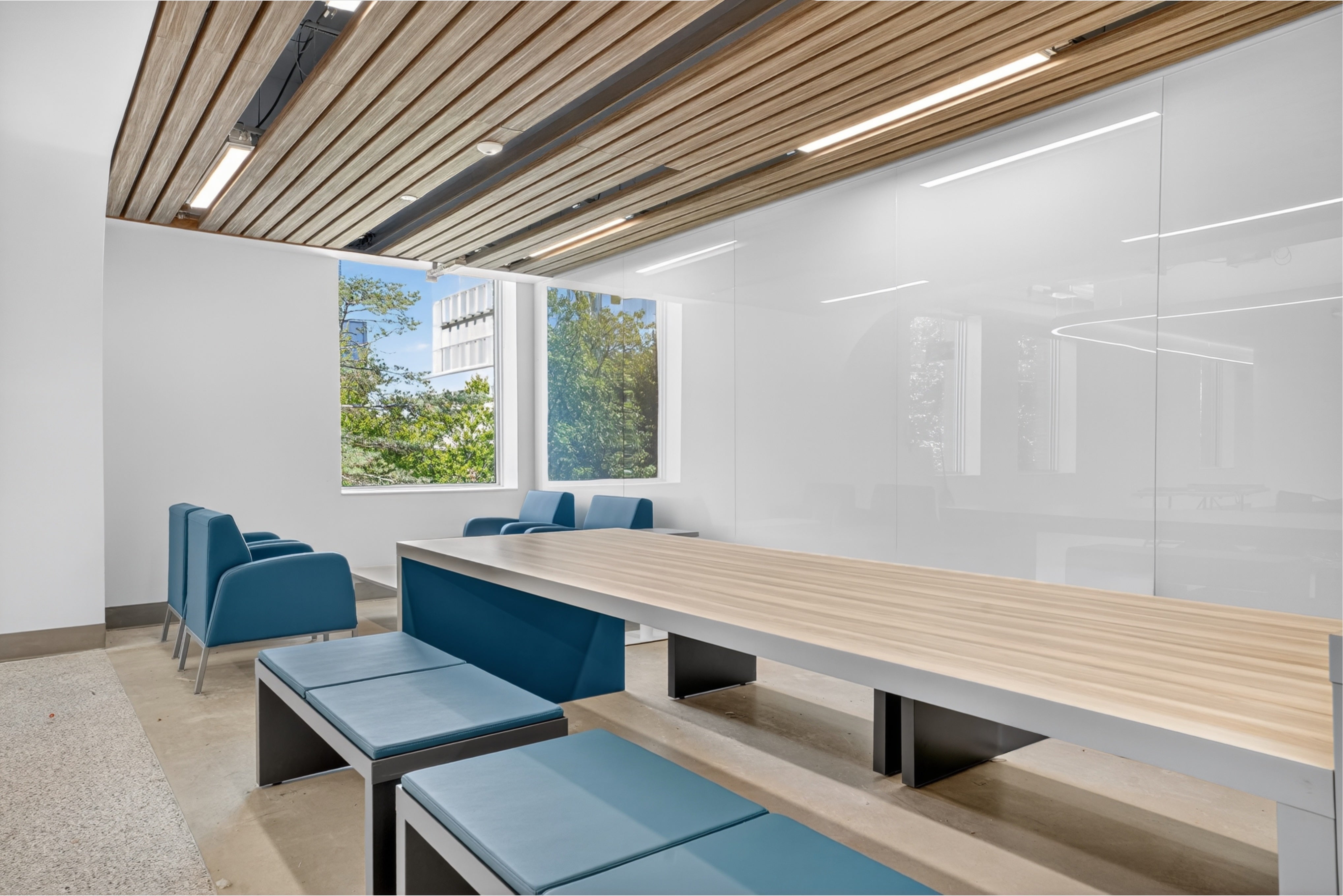Undergraduate workspace in the new labs in ESC. 