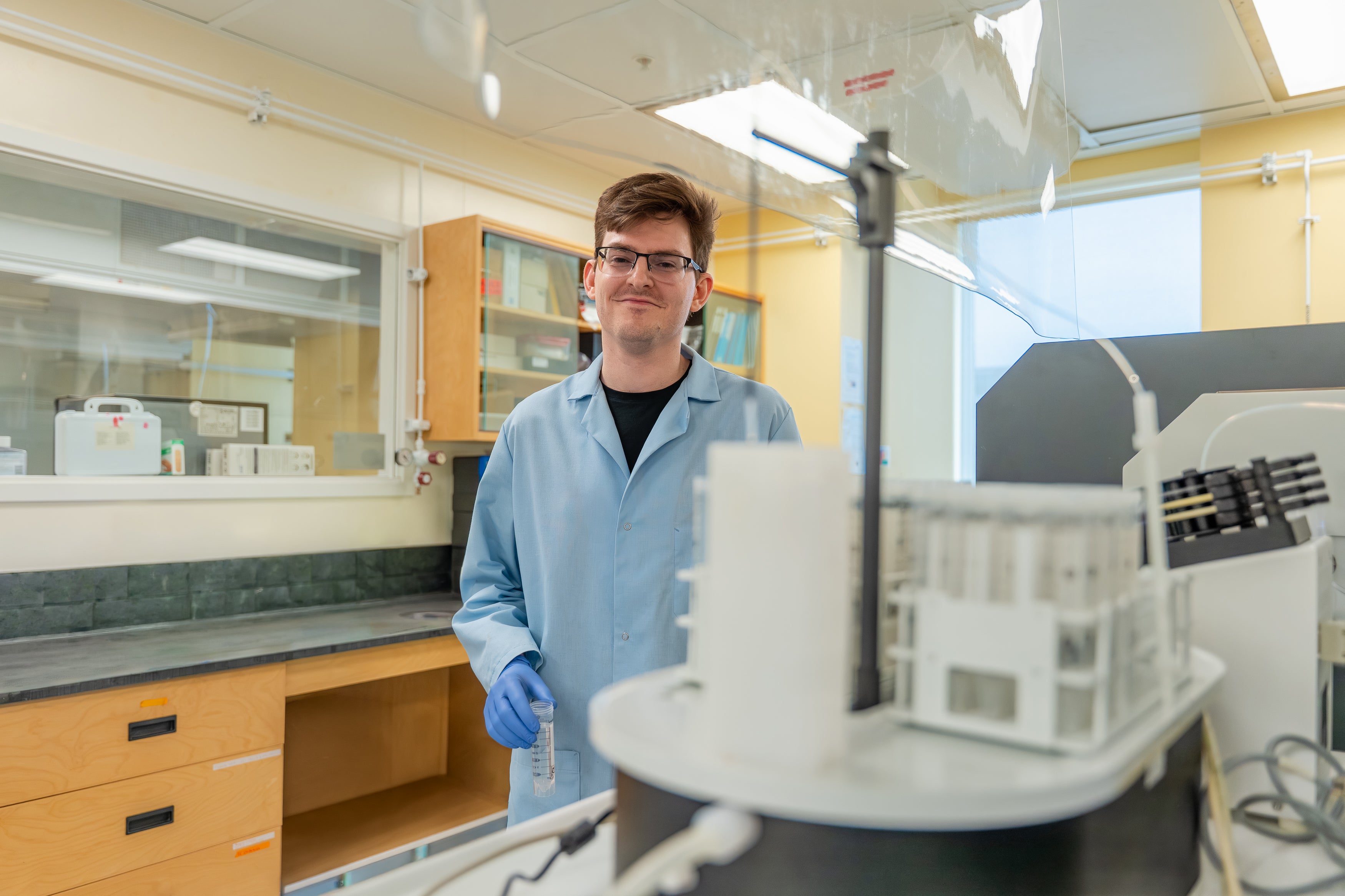 Kevin B White in lab