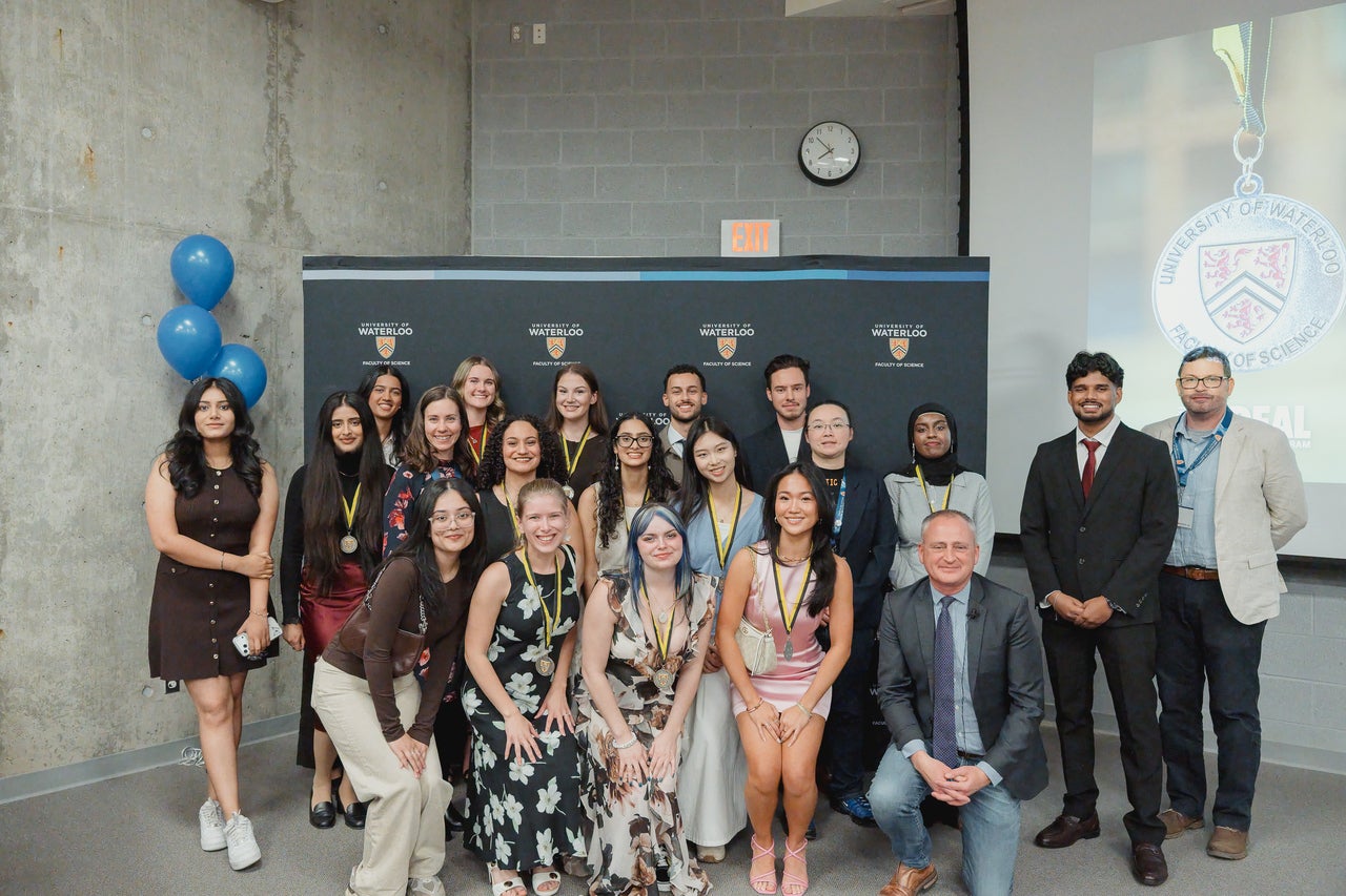 A group photo of the silver medal graduates