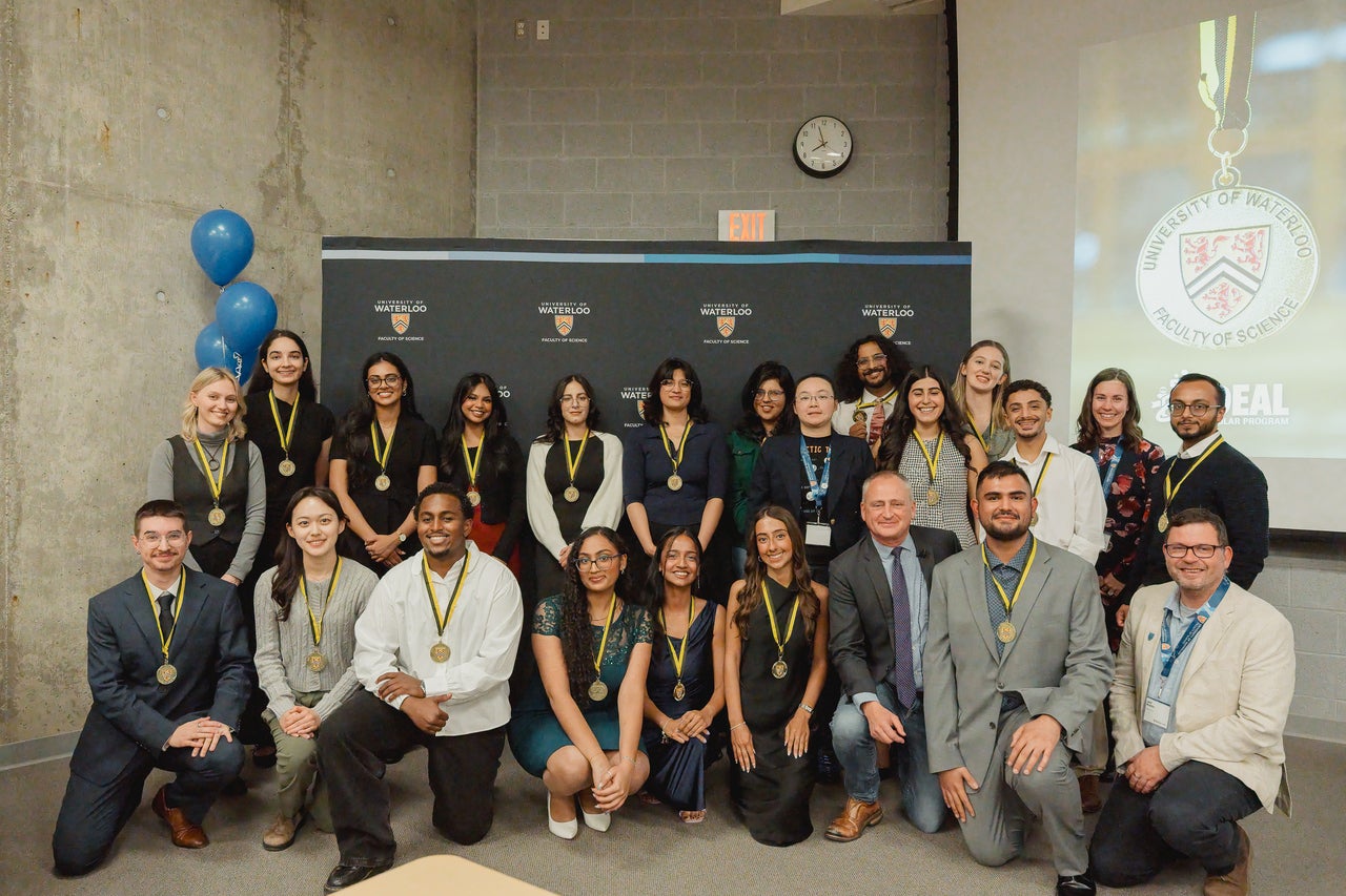 A group photo of the gold medal graduates