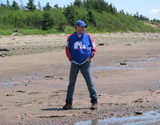 Steve Westcott standing on beach