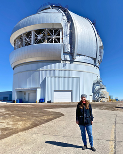 Emily at the Gemini South Observatory in Chile.